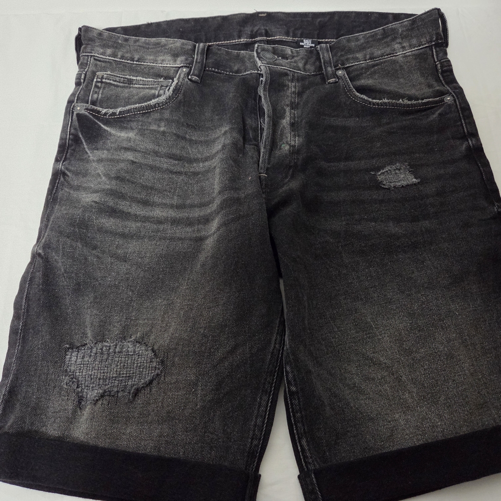 8 Other Reasons Faded Black Jean Shorts